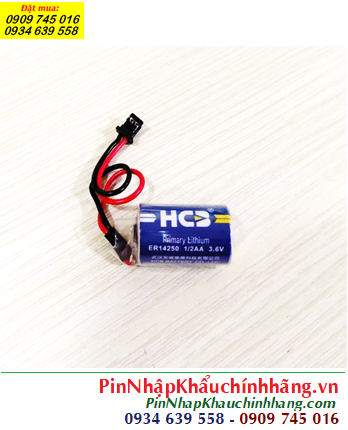 HCB ER14250, Pin nuôi nguồn PLC HCB ER14250 lithium 3.6v 1/2AA 1200mAh chính hãng